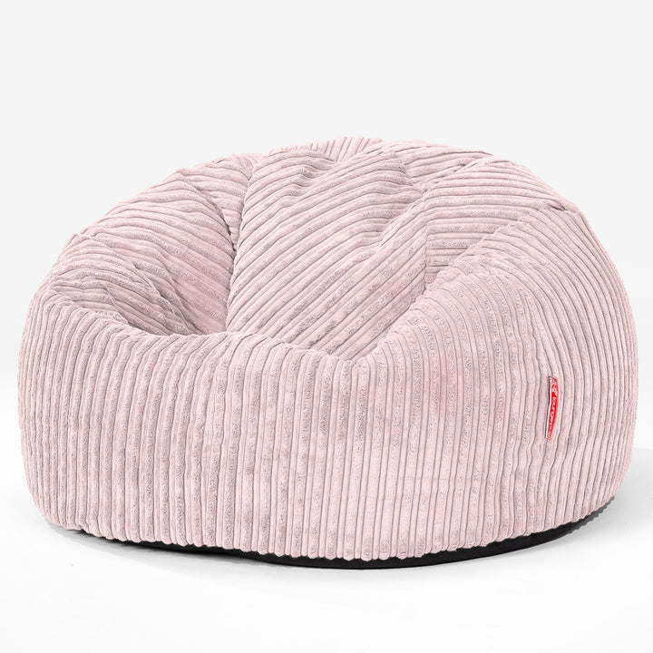 CloudSac 200 Barn Memory Foam Stor Sakkosekk 2-12 år - Kordfløyel Rødmerosa 01
