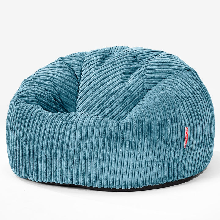 CloudSac 200 Barn Memory Foam Stor Sakkosekk 2-12 år - Kordfløyel Turkis 01