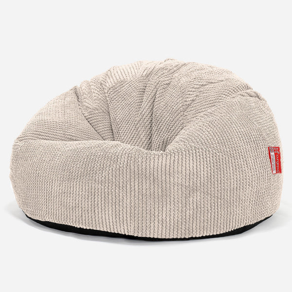 CloudSac 200 Barn Memory Foam Stor Sakkosekk 2-12 år - Pom-pom Elfenben