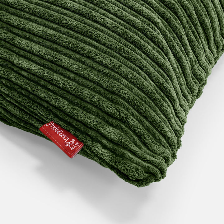 Gigant Rektangulær Putetrekk 40 x 80 cm - Kordfløyel Skoggrønn 02