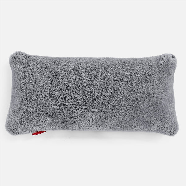 Gigant Putetrekk 40 x 80 cm - Teddy-fuskepels Mørkegrå