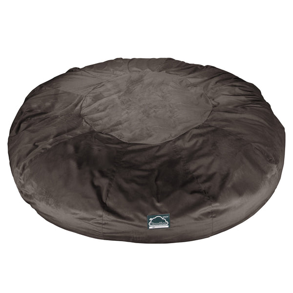 CloudSac 5000 XXXXXL Titanisk Memory Foam Saccosekk Sofa - Fløyel Grafitt Fabric Close-up Image