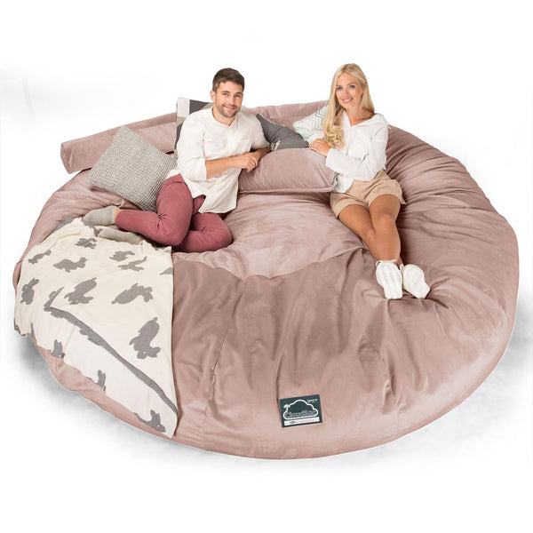 CloudSac 5000 XXXXXL Titanisk Memory Foam Saccosekk Sofa - Fløyel Rosa