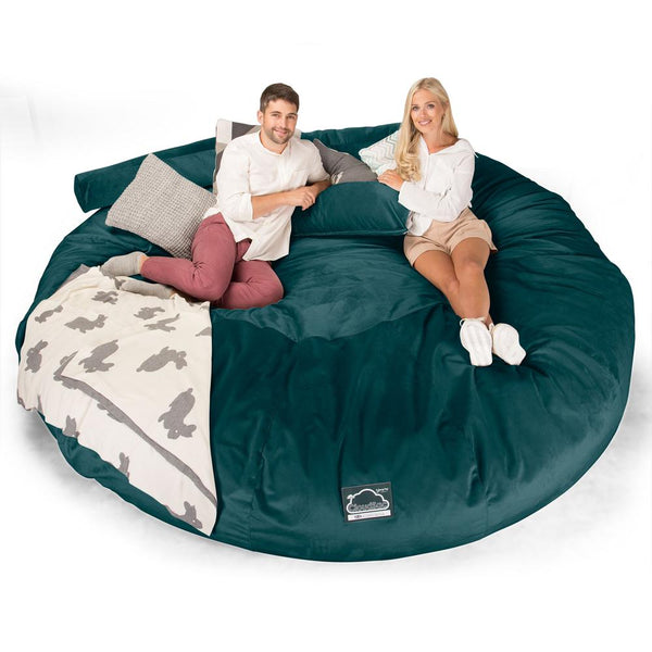 CloudSac 5000 XXXXXL Titanisk Memory Foam Saccosekk Sofa - Fløyel Mørketurkis