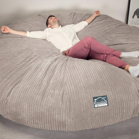 CloudSac 5000 XXXXXL Titanisk Memory Foam Saccosekk Sofa - Kordfløyel Mink 05