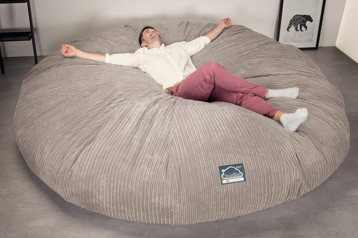 CloudSac 5000 XXXXXL Titanisk Memory Foam Saccosekk Sofa - Kordfløyel Mink 05