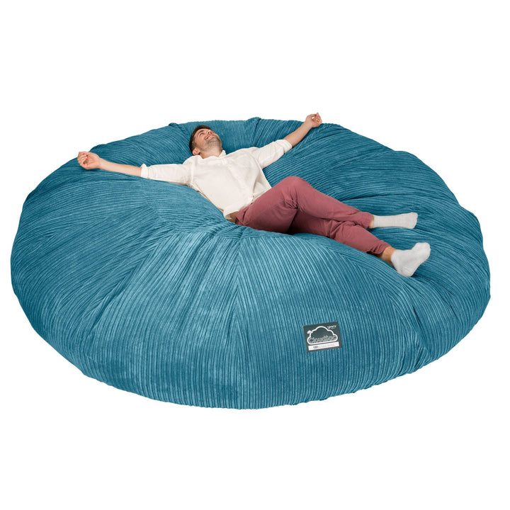 CloudSac 5000 XXXXXL Titanisk Memory Foam Saccosekk Sofa - Kordfløyel Turkis 01