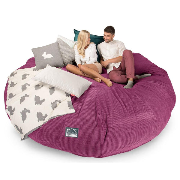 CloudSac 5000 XXXXXL Titanisk Memory Foam Saccosekk Sofa - Pom-pom Rosa