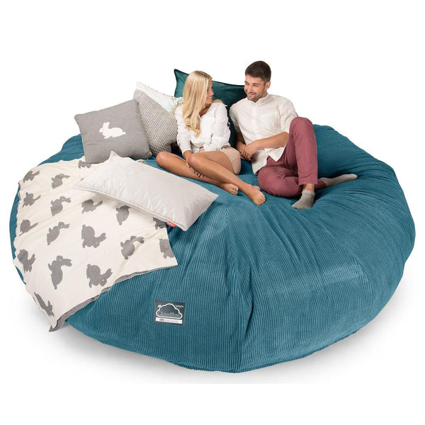CloudSac 5000 XXXXXL Titanisk Memory Foam Saccosekk Sofa - Pom-pom Turkis