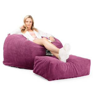 CloudSac 510 XL Stor Memory Foam Sakkosekk - Pom-pom Rosa