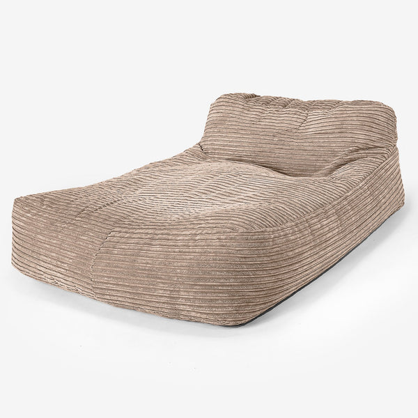 Dagseng Saccosekk Dobbel - Klassisk Cord Sand 01