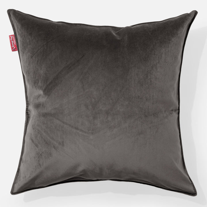Ekstra Stor Putetrekk 70 x 70cm - Fløyel Grafitt 01