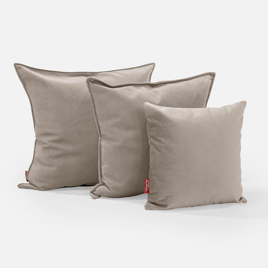 Ekstra Stor Putetrekk 70 x 70cm - Fløyel Mink 02