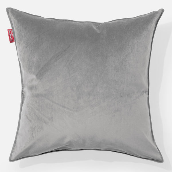 Ekstra Stor Putetrekk 70 x 70cm - Fløyel Sølv 01