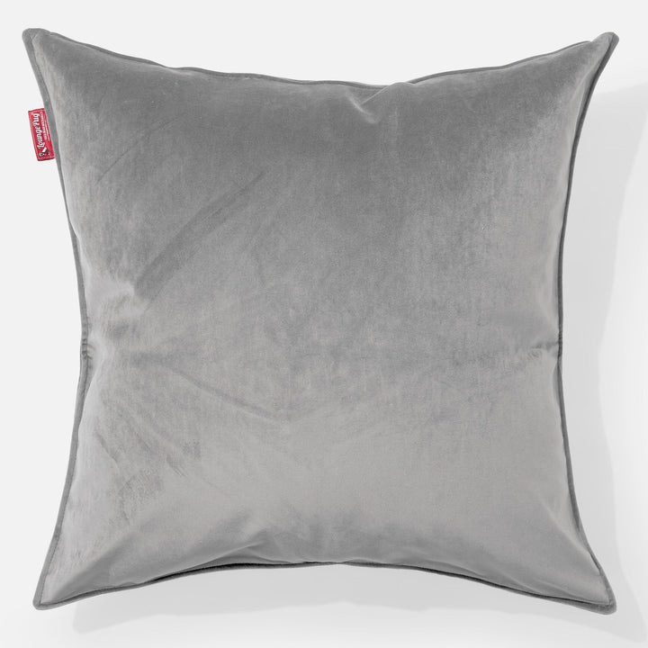 Ekstra Stor Putetrekk 70 x 70cm - Fløyel Sølv 01
