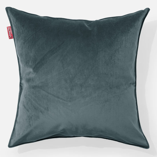 Ekstra Stor Putetrekk 70 x 70cm - Fløyel Mørketurkis 01