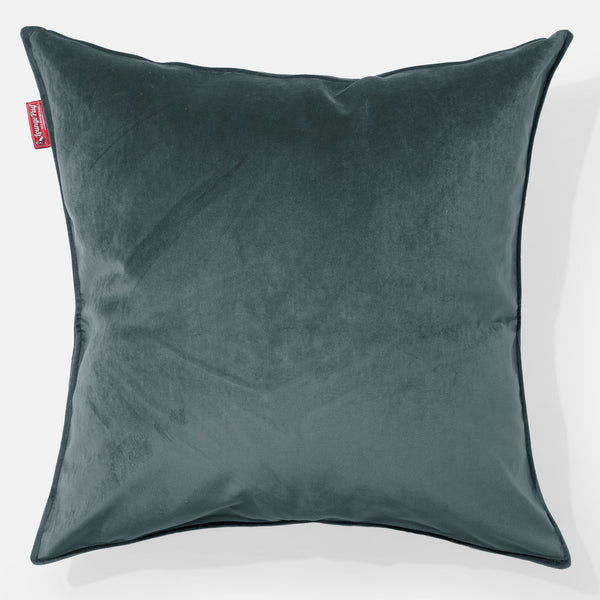 Ekstra Stor Putetrekk 70 x 70cm - Fløyel Mørketurkis 01