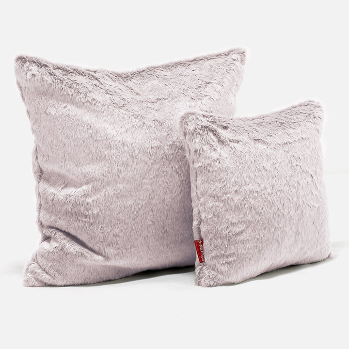 Ekstra Stor Putetrekk 70 x 70cm - Kanin-fuskepels Støvete Rosa 02