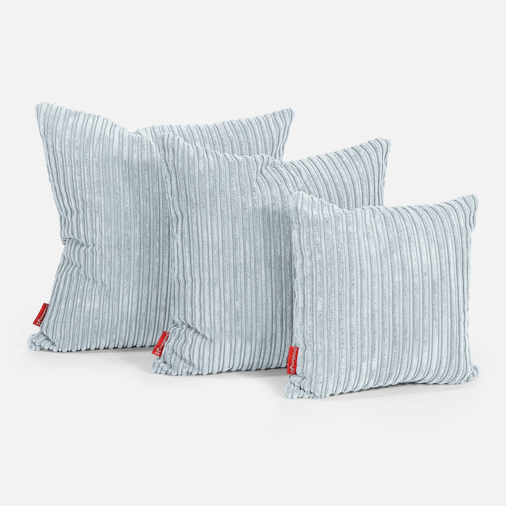 Ekstra Stor Putetrekk 70 x 70cm - Kordfløyel Babyblå 02