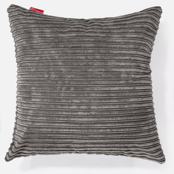 Ekstra Stor Putetrekk 70 x 70cm - Kordfløyel Grafitt 01