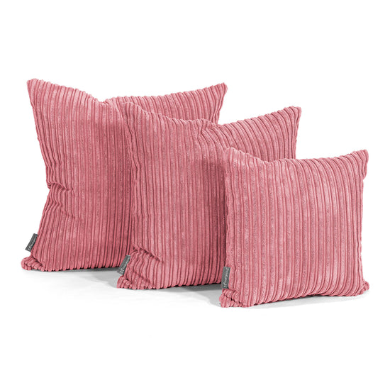 Ekstra Stor Putetrekk 70 x 70cm - Kordfløyel Korall 02