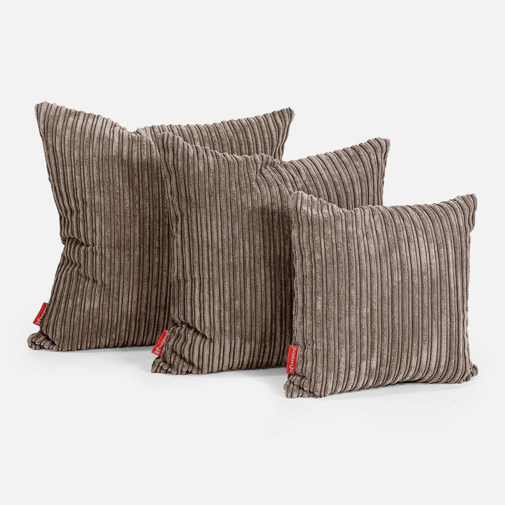 Ekstra Stor Putetrekk 70 x 70cm - Kordfløyel Mokka 02