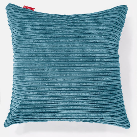 Ekstra Stor Putetrekk 70 x 70cm - Kordfløyel Turkis 01
