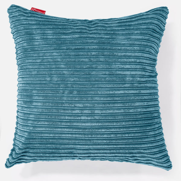 Ekstra Stor Putetrekk 70 x 70cm - Kordfløyel Turkis 01