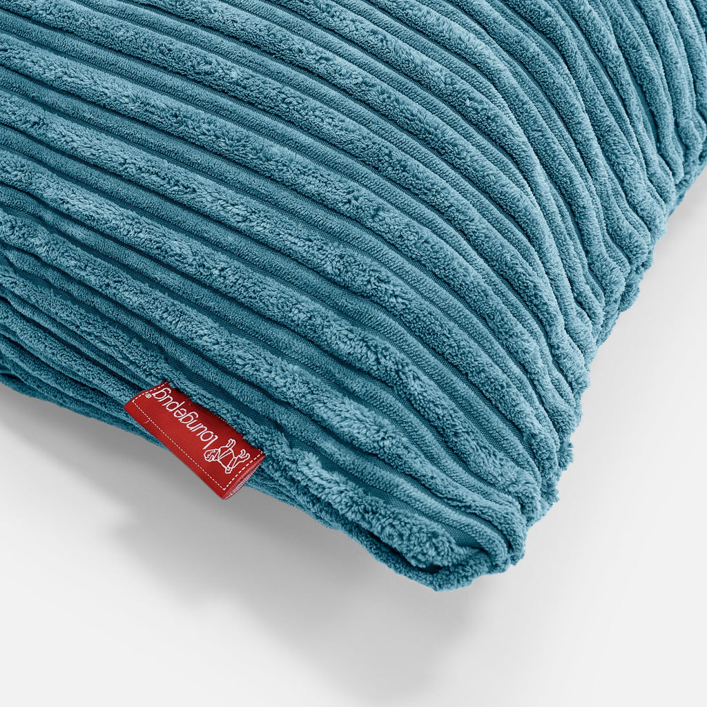 Ekstra Stor Putetrekk 70 x 70cm - Klassisk Cord Turkis 03