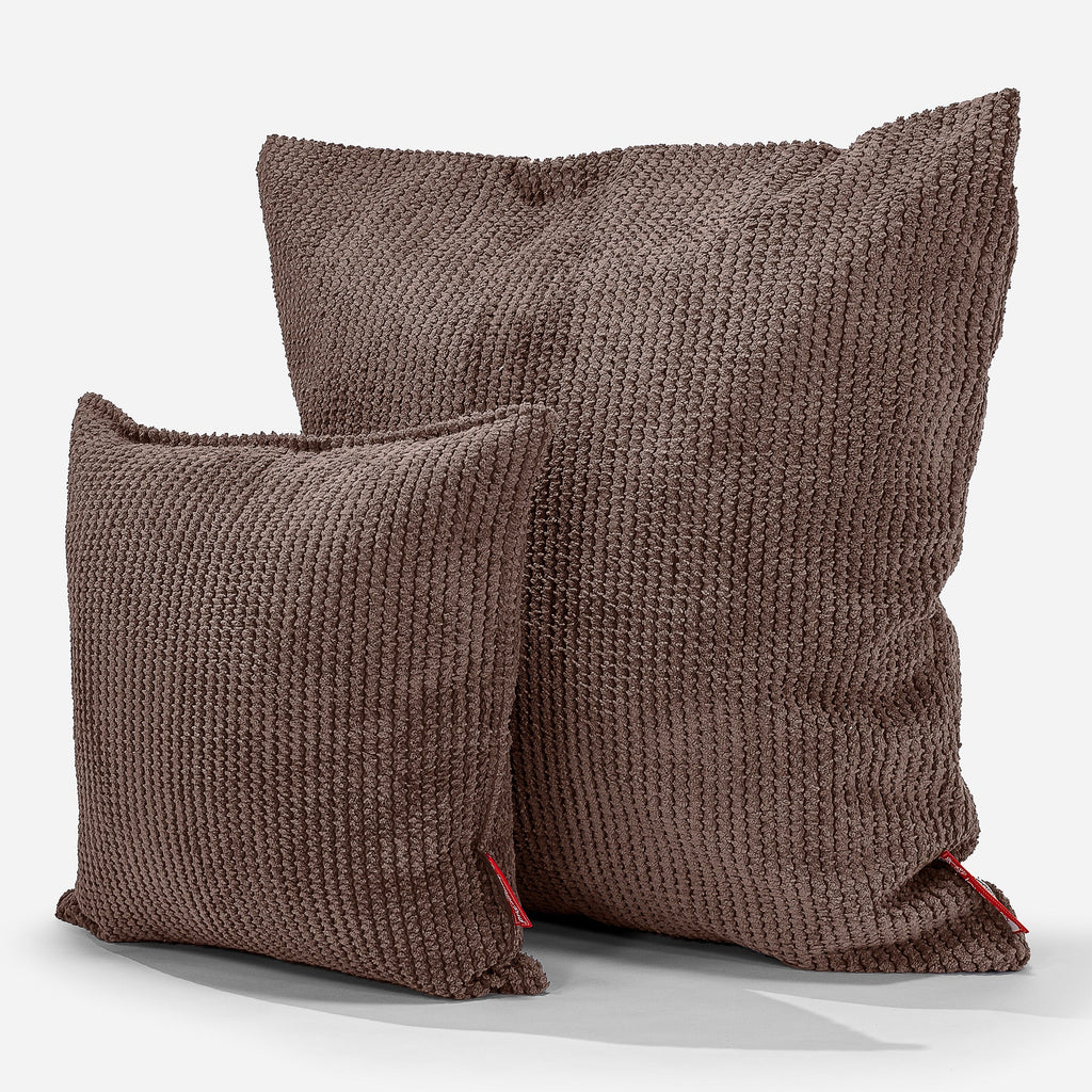 Ekstra Stor Putetrekk 70 x 70cm - Pom-pom Sjokolade 02