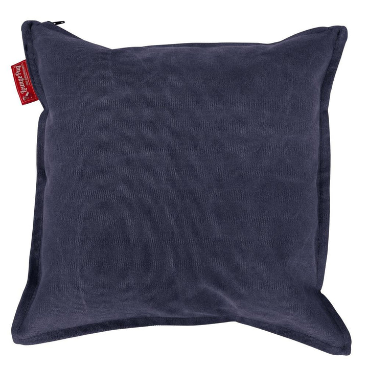 Ekstra Stor Putetrekk 70 x 70cm - Steinvasket Denim Marineblå 01
