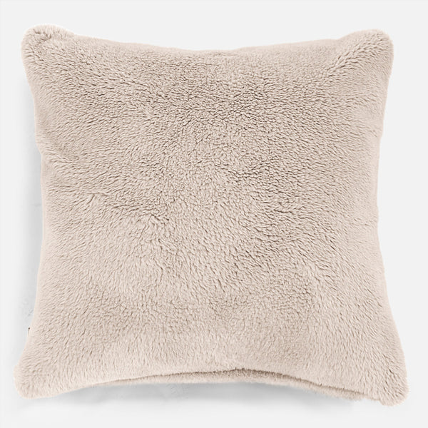 Ekstra Stor Putetrekk 70 x 70cm - Teddy-fuskepels Mink 01