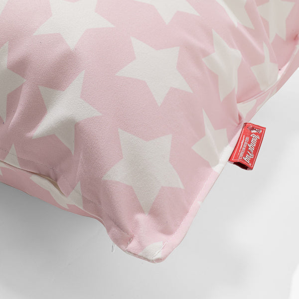 Ekstra Stor Putetrekk 70 x 70cm - Trykk Rosa Stjerne Fabric Close-up Image