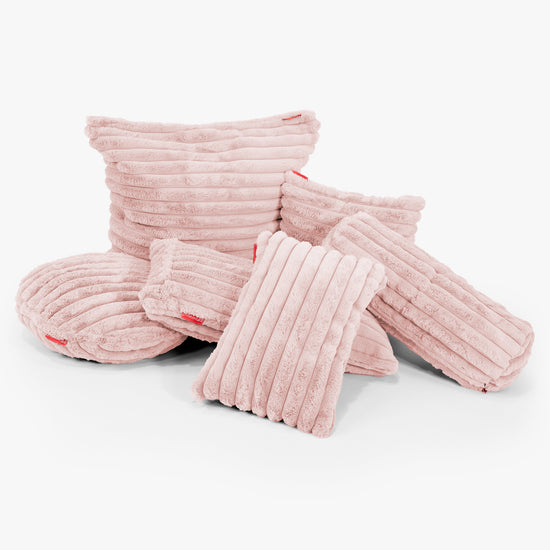 Ekstra Stor Putetrekk 70 x 70cm - Ultrabehagelig Kord Støvete Rosa 03