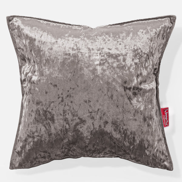 Ekstra Stor Putetrekk 70 x 70cm - Vintage Fløyel Sølv 01