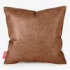 Ekstra Stor Putetrekk 70 x 70cm - Vintage Skinn Britisk Brun 01