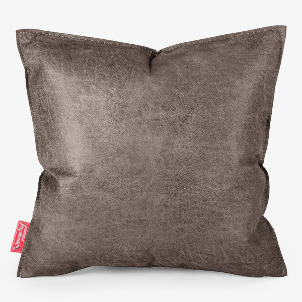 Ekstra Stor Putetrekk 70 x 70cm - Vintage Skinn Naturskifer 01