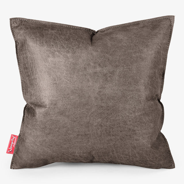 Ekstra Stor Putetrekk 70 x 70cm - Vintage Skinn Naturskifer 01