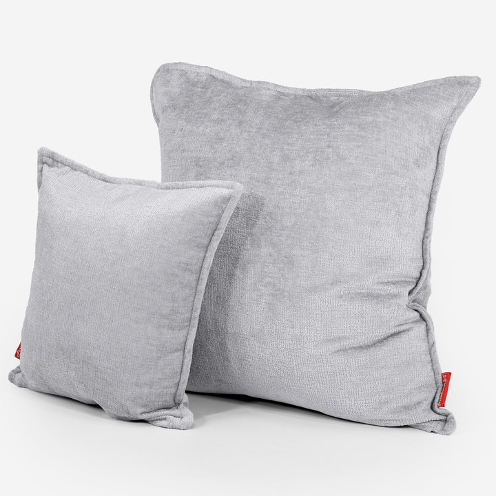 Ekstra Stor Putetrekk 70 x 70cm - Chenille Grå 02