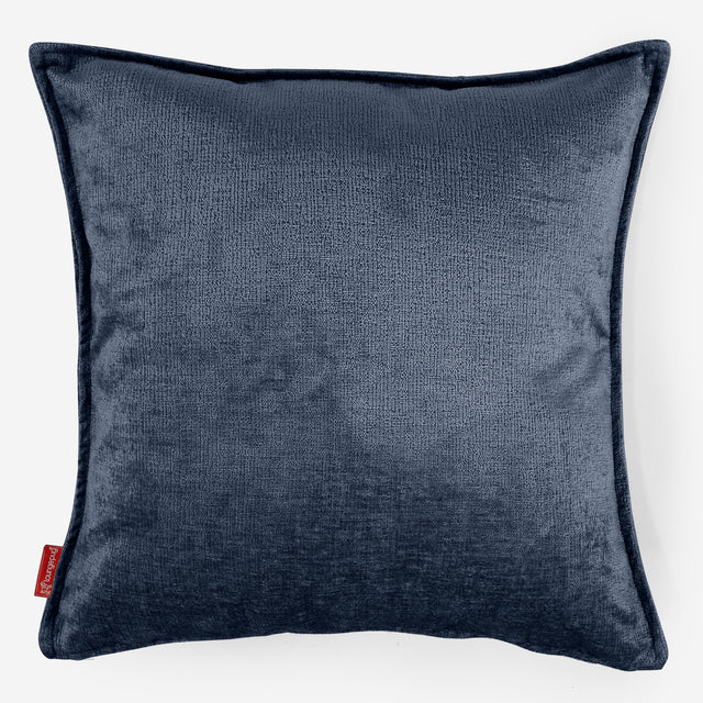 Ekstra Stor Putetrekk 70 x 70cm - Chenille Marineblå 01