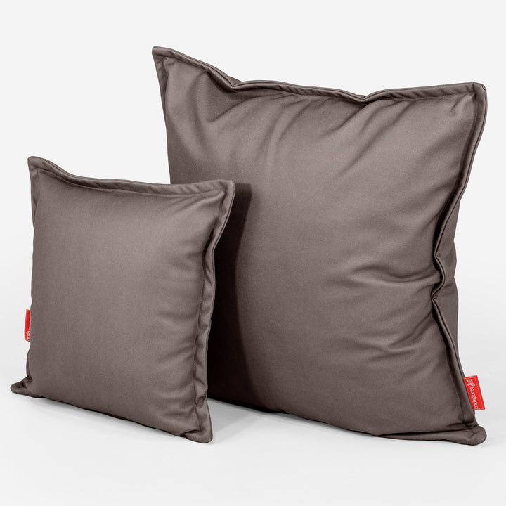 Ekstra Stor Putetrekk 70 x 70cm - Vegansk Skinn Sjokolade 02