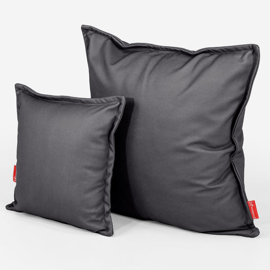 Ekstra Stor Putetrekk 70 x 70cm - Vegansk Skinn Svart 02