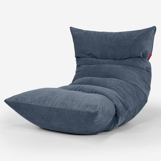 Eva Lounger Saccosekk - Smalstripet Kordfløyel Marineblå 01