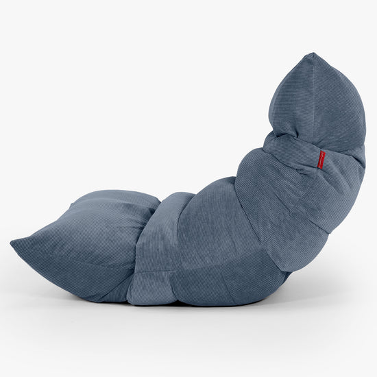 Eva Lounger Saccosekk - Smalstripet Kordfløyel Marineblå 02