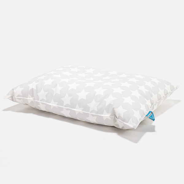 Gulvpute Saccosekk Barn 1-6 år - Trykk Grå Stjerne Fabric Close-up Image
