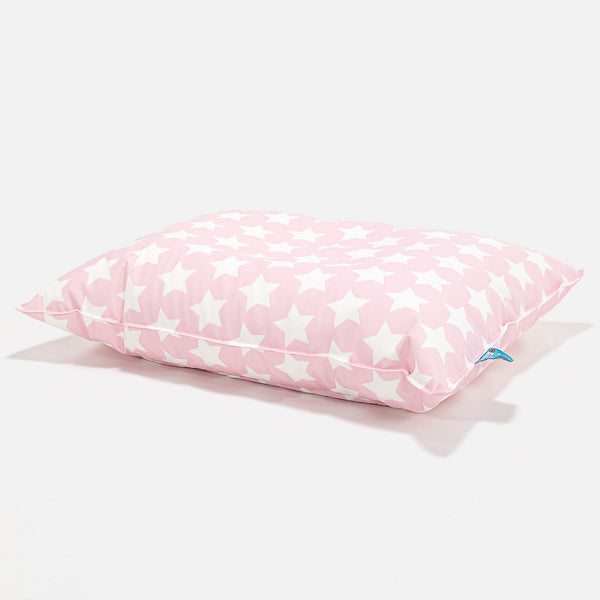 Gulvpute Saccosekk Barn 1-6 år - Trykk Rosa Stjerne Fabric Close-up Image