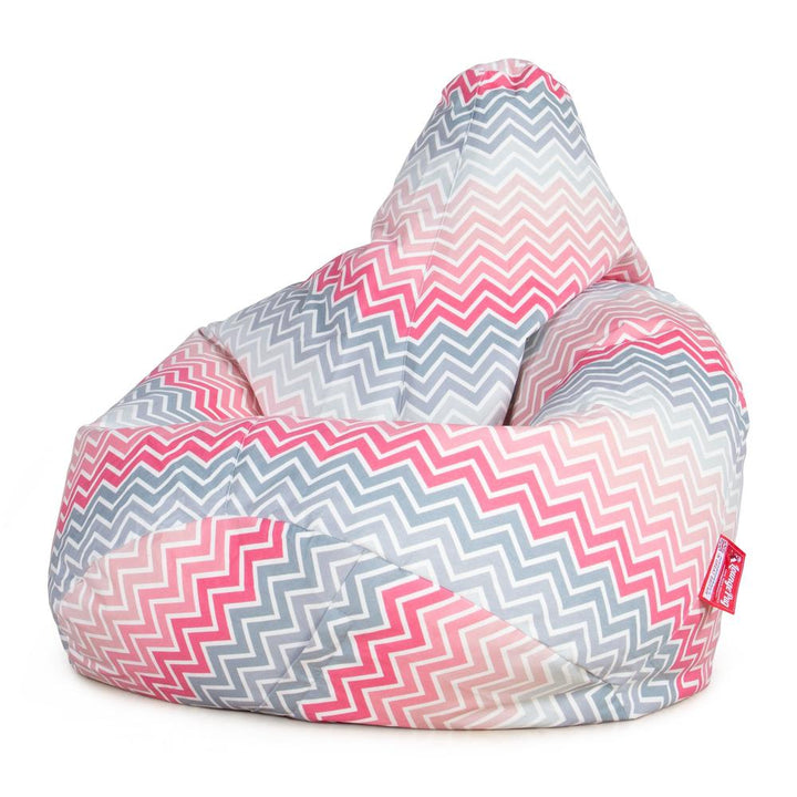 Hvilestol Saccosekk - Geo Trykk Chevron Rosa 05