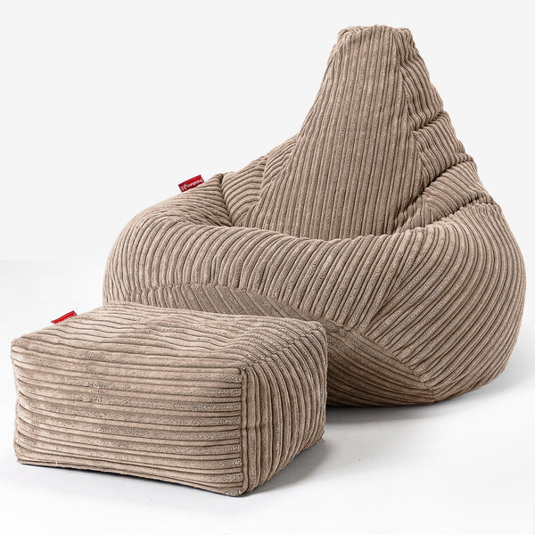 Hvilestol Saccosekk - Klassisk Cord Sand 01