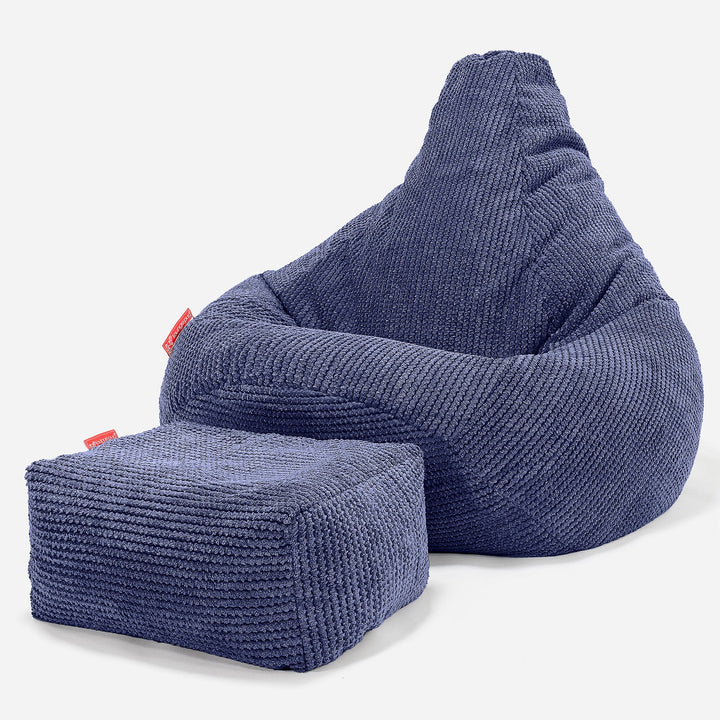 Hvilestol Saccosekk - Pom-pom Fiolett 01