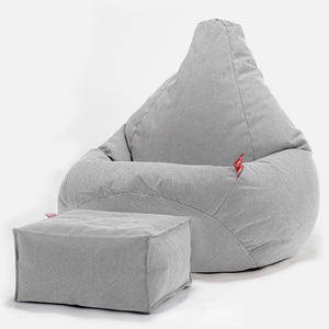 Hvilestol Saccosekk - Steinvasket Denim Tinn